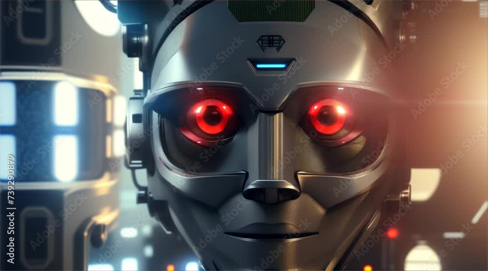 Poster ai-powered chatbot on mobile for instant customer service in retail and banking