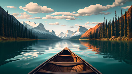 Fototapeta premium A four-season tour of beautiful lakes