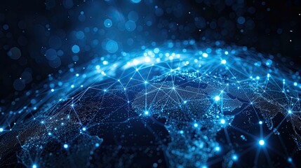 Obraz premium Illustartion, representation of a digital network, graphic design.