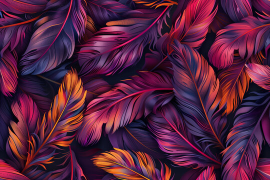 Seamless pattern with feathers © Riva