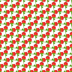 Free vector hand drawn color small flowers pattern.