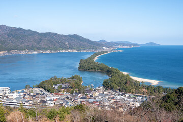 Amanohashidate in Miyazu bay,Kyoto prefecture, Japan