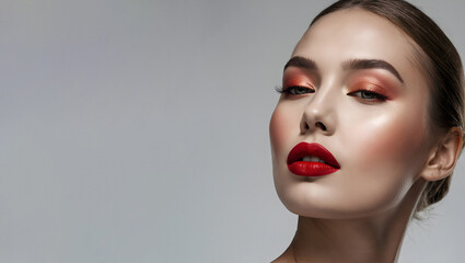 Portrait of a woman for advertising cosmetics