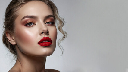 Portrait of a woman for advertising cosmetics