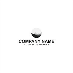 Abstract picture mountains logo company
