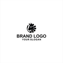 Circle zebra logo vector