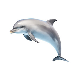Dolphin jumping isolated on transparent background