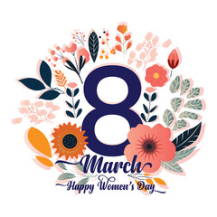 International Women's Day Celebration Vector Art Illustration.