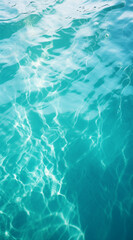 Fototapeta premium blue water background surface.Minimal nature and summer vacation concept.Flat lay,top view,copy space.Trendy social mockup or wallpaper.Advertisement for summer season travel agencies.