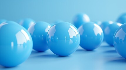 Blue balls, 3d blue balls background.