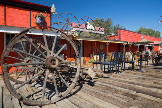 Iron Hog Saloon on the historic Route 66, Oro Grande, California, USA
