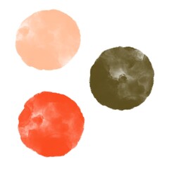 set of watercolor paint strokes