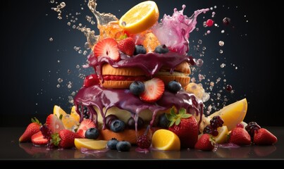 Amazing juicy fresh food explosion.