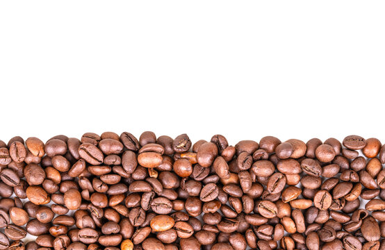 Roasting coffee beans top view
