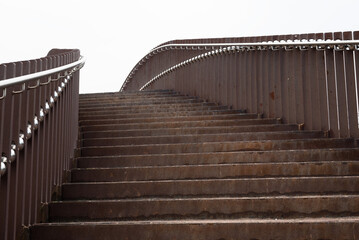 Staircase of footbridge.