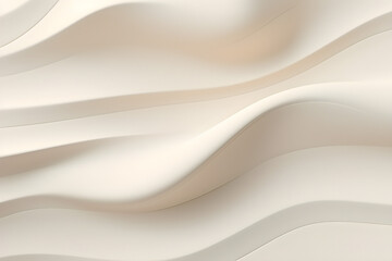 3D illustration   white stripes in the form of wave waves, futuristic background.  generated by AI. 3D illustration