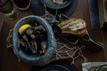 lemon oysters on a platter