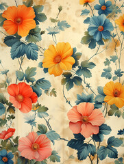 Floral pattern 1940s