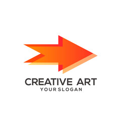 Arrow logo gradient colorful design