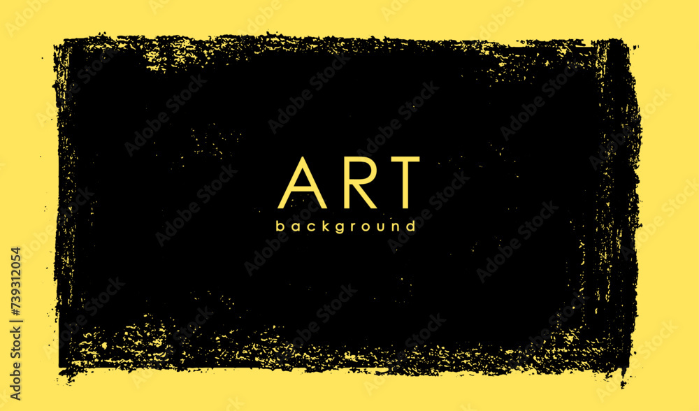 Aufkleber monochrome stroke background. hand drawn big painted stain. artistic backdrop. geometric abstract si