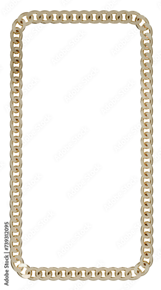 Poster chain reaction: unleash your creative spark with this versatile 3d frame. intertwined cuban chains f