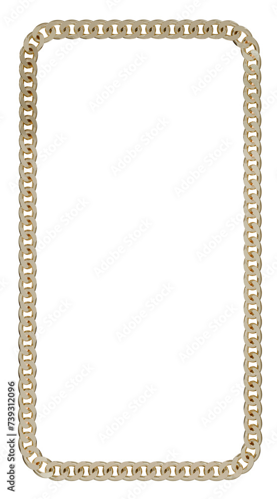 Aufkleber beyond tradition: break the mold with this 3d vertical frame. crafted from cuban chains with soft co