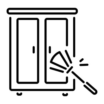 cleaning cabinet with duster icon clip art preview