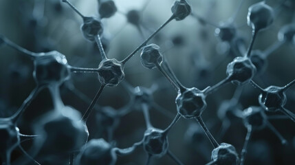 Molecular structure of futuristic material - obrazy, fototapety, plakaty