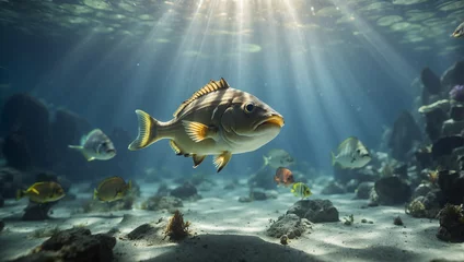Fotobehang species in deep under water © Shahzaib
