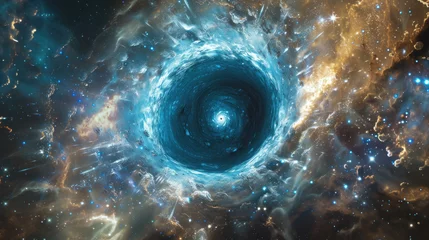 Foto op Aluminium Blue glowing nebula, remnant of supernova explosion, looking like God's eye © Kondor83