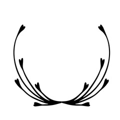 Decorative frame with hearts. Simple for Valentine's Day decor. Vector graphics.