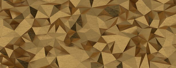 gold polygon geometric abstract background