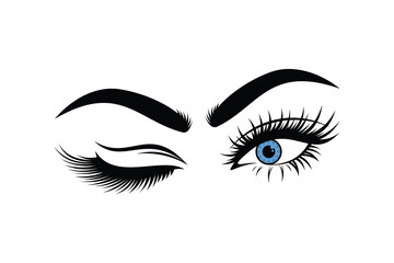Fototapeta premium eyelash element design beauty concept
