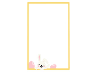 Easter Bunny Frame Background Illustration
