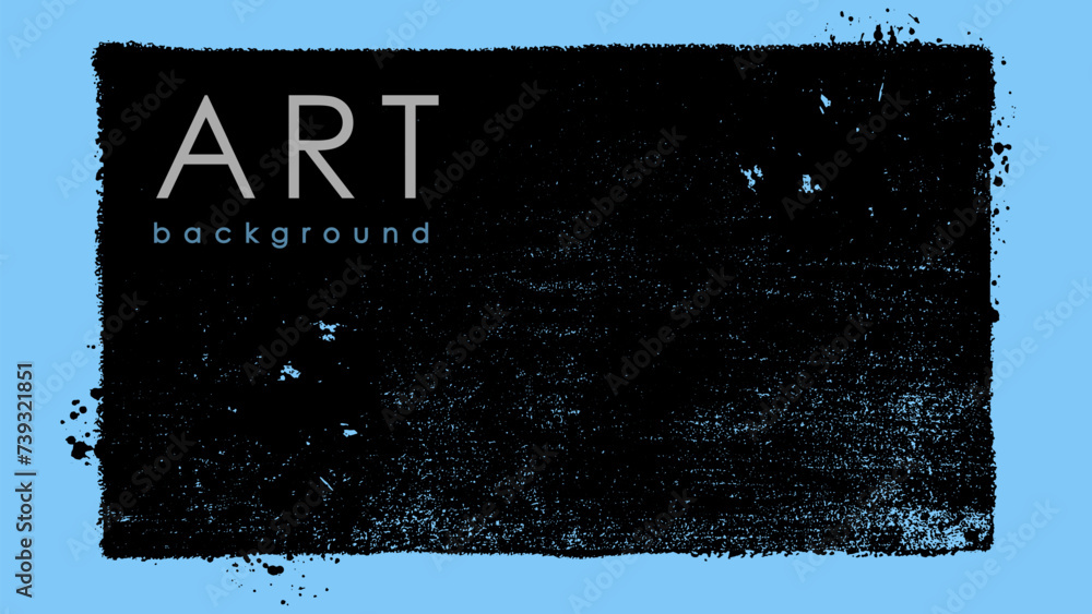 Poster monochrome stroke background. abstract hand drawn big painted stain. artistic backdrop. geometric si