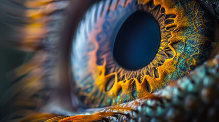 reptile eye, extreme close-up