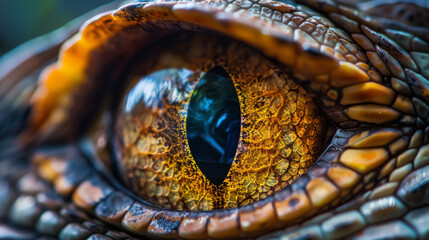 Fototapeta premium reptile eye, extreme close-up