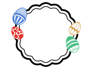 Frame Background Easter Eggs Illustration