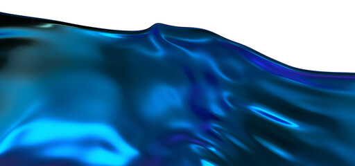 Tranquil Momentum: Abstract 3D Blue Wave Illustration for Peaceful Visual Experiences