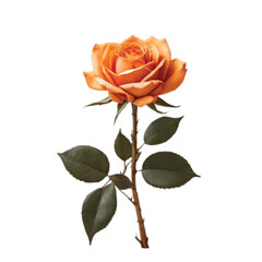 Naklejka premium orange rose isolated on white background