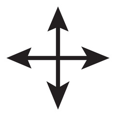 four-sided arrow icon. Element of simple icon for websites, web design, mobile app, info graphics. Thin line icon for website design and development, app development 