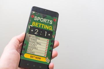 User winning jackpot on online casino app, online games and gambling concept