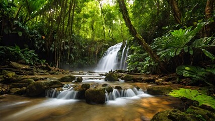 Obraz premium waterfall background very cool 