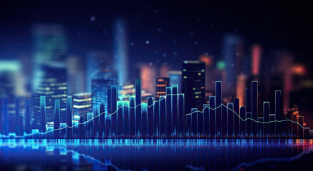 Fototapeta premium Urban Cityscape With Buildings and Skyscrapers