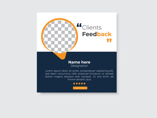 Vector  creative client feedback design template