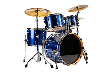 drum kit isolated on transparent background, PNG file, professional studio photo	