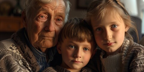 grandparents with grandchildren Generative AI