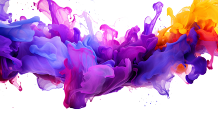 Abstract colors in motion: vivid purple splashing, ink erupting.