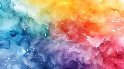 Watercolor backdrop texture with rainbow colors.