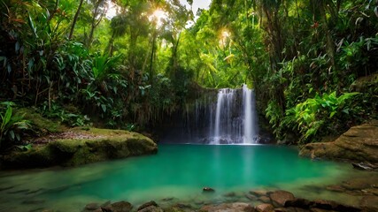 Obraz premium waterfall background very cool 